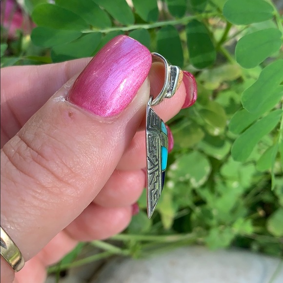 Navajo Calvin Begay Sterling Silver Pendant - Picture 9 of 12